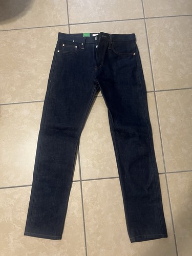 The Unbranded Brand UB221 21oz Indigo Selvedge Denim Tapered Fit Jeans 32