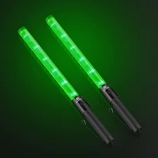 RoadHero 2 Pack 21 Inch Traffic Wands Green Led Traffic Control Baton Night S