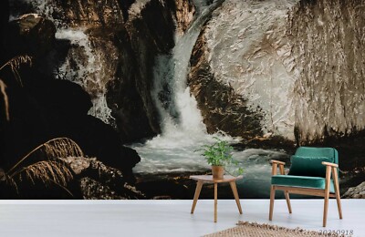 3D Rock Waterfall Landscape Wallpaper Wall Murals Removable Wallpaper 273
