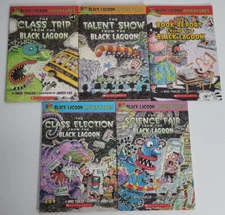 5 Black Lagoon Adventures Books Lot Mike Thaler Jared Lee Series Humor Children