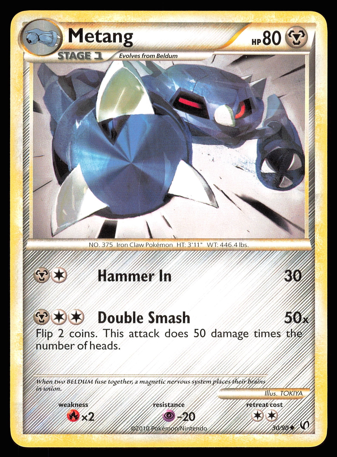 Metang 30/90 | LP | HS—Undaunted | Pokemon TCG - VINTAGE 2010