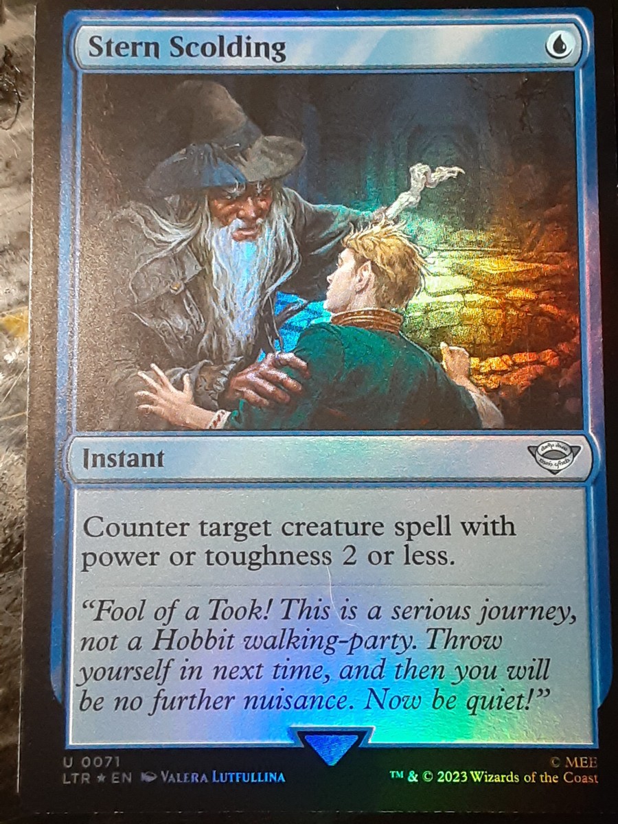 Stern Scolding FOIL , The Lord of the Rings TME , Near Mint , MTG