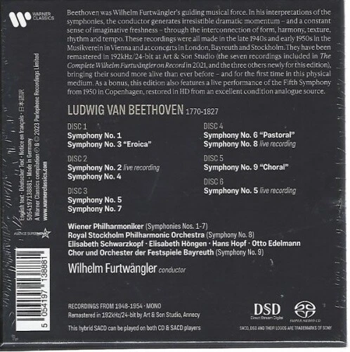 Wilhelm Furtwängler & uvm. - Sämtliche Sinfonien - Digipack - 3 CD - Neu / OVP - Bild 2 von 2