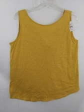 Loft Outlet Women's Medium Golden Yellow Knot Back Tank Top NWT 493869
