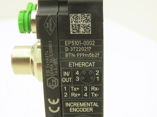 Beckhoff EP5101-0002 EtherCAT Box Incremental Encoder Interface 1 Channel Bus 5V - Picture 2 of 11
