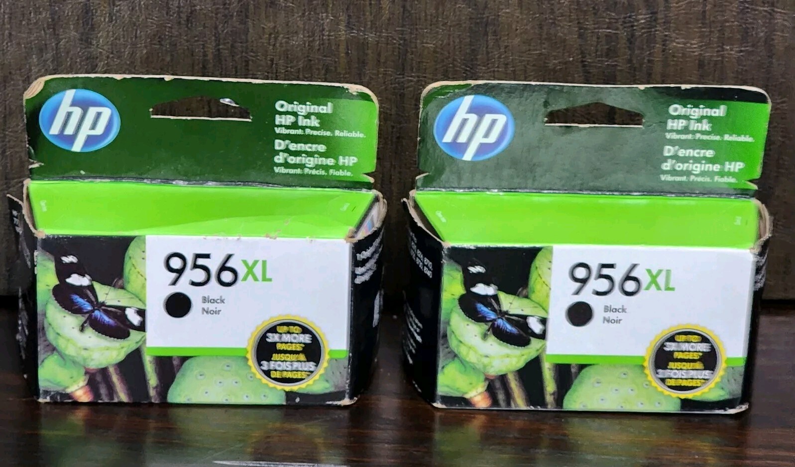 GENUINE LOT 2 HP 956XL BLACK INK 956 XL OFFICEJET PRO 8210 8720 8740 SEALED