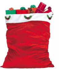 Velour Santa Bag-36"