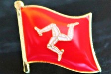 ISLE OF MAN Manx Country Metal Flag Lapel Pin Badge *NEW*MIX & MATCH BUY 3 GET 2