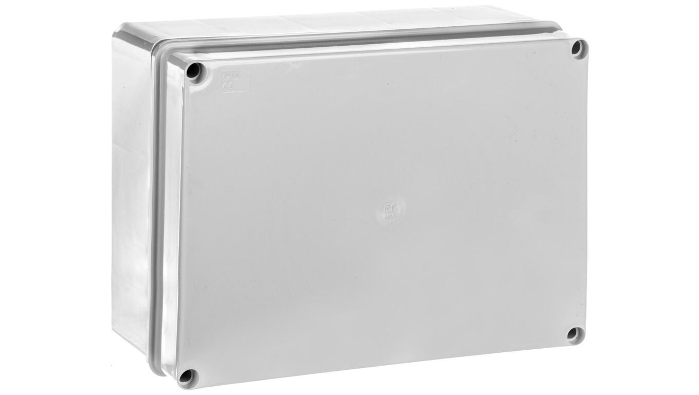 Smooth surface-mounted box with cover series 410 IP56 300x220x120 gray EC /T2UK