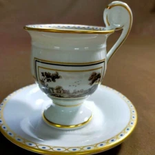 Richard Ginori Fiesole Impero Firenze Chocolate Cup Saucer