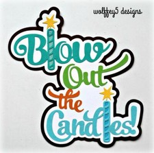 CRAFTECAFE BIRTHDAY TITLE premade paper piecing scrapbook diecut piece page 3d