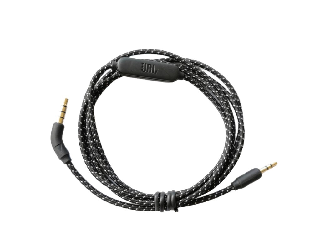 Black JBL Audio Cable Mic 3.5MM-2.5MM for LIVE 500BT 400BT 650BTNC