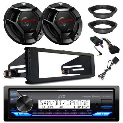JVC Marine Radio, 2x 6.5'' Speakers w/Adapters, Handlebar Kit, Harley Install Kit