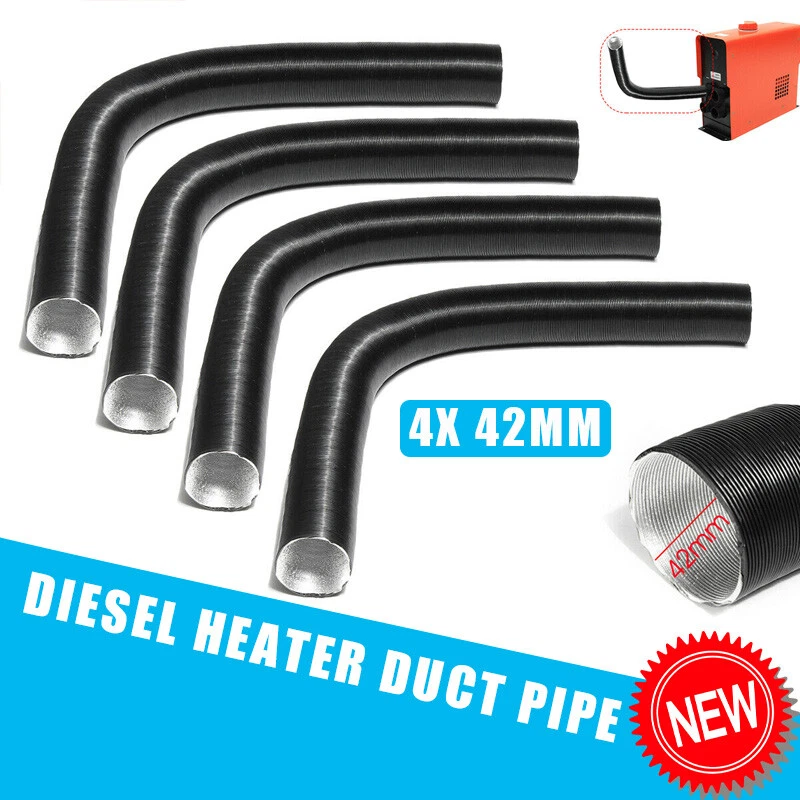 4Pcs 42mm Car Heater Duct Pipe Tube+Ducting Air Vent For Air Diesel Heater  Kit | eBay
