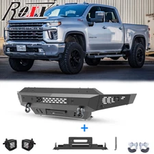 NEW Steel Front Bumper&Winch Plate For 2020-2023 Chevy Silverado 2500 HD/3500HD