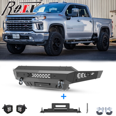 New Steel Front Bumper For 2020 2021 2022 2023 Chevrolet Silverado 2500 3500 HD