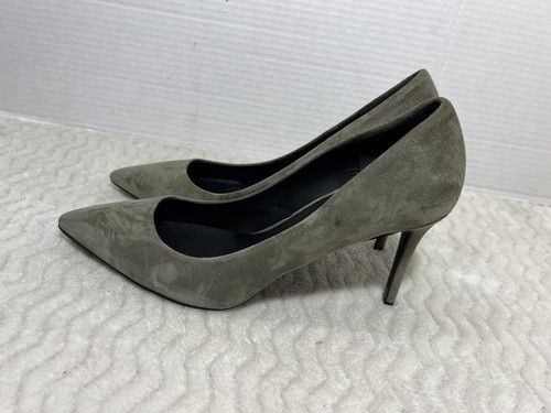 Theory City 55 Pump Suede Pointed Toe Stiletto Slip-On Dress Women’s 38.5 US 8 - Picture 4 of 13