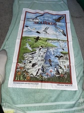 Ettrick Valley Birds Screen Print Wall Hanging 100% Cotton Made in UK 29 X 18