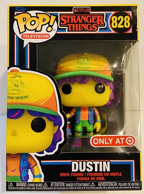 FUNKO POP STRANGER THINGS 828 BLACK LIGHT DUSTIN | eBay
