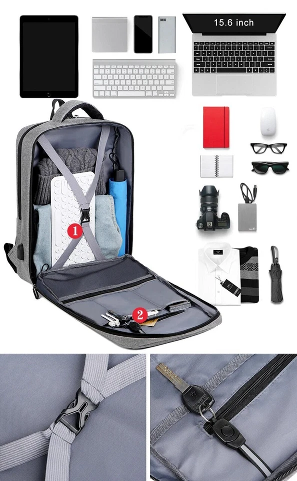 Zaino Bagaglio a Mano 40X20X25cm Ryanair Borsa Valigia Cabina WizzAir Easyjet - Immagine 2 di 3