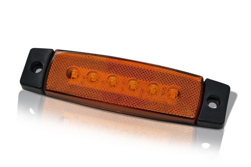 24v Amber Super Slim LED Marker Light To Fit Truck Scania Volvo Mercedes Iveco - 第 1/7 張圖片
