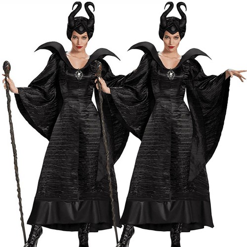 Halloween Cosplay Costume Maleficent Evil Queen Women Fancy Dress / Headgear - Picture 5 of 11