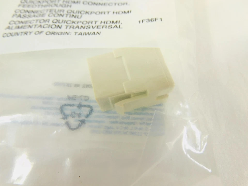 40834-I HDMI Feedthrough Leviton QUICKPORT Connector, Ivory Housing - Image 3 of 4