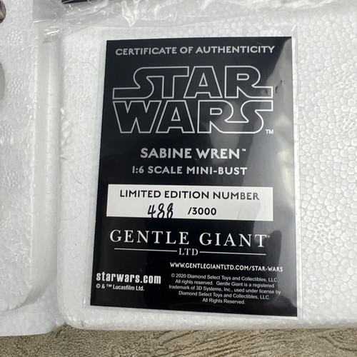 Star Wars: Rebels - Sabine Wren scala 1/6 mini busto gigante delicato Ahsoka nuovo con scatola - Foto 9 di 12