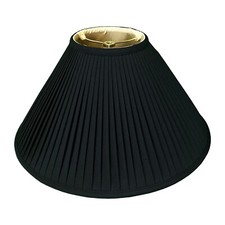 Royal Designs Coolie Empire Side Pleat Basic Lamp Shade, Black with Gold, 5 x...