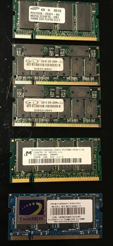 5X 256MB DDR2 SO-DDR2 Notebook Memory - 第 1/1 張圖片