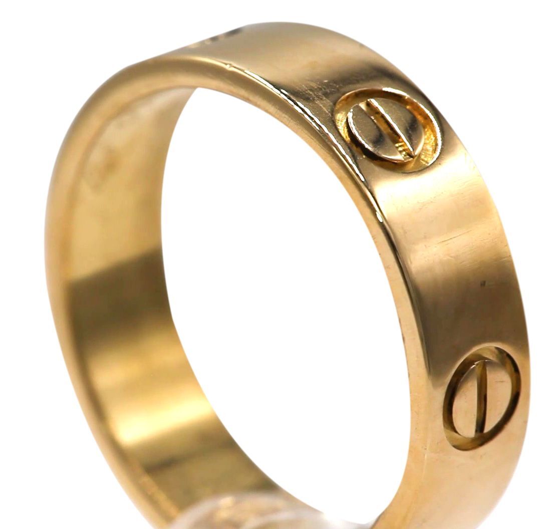 Cartier Love ring in 18k yellow gold sz 57 6.46 grams SEE