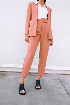 Zara Pantalon Pantalon Noir Taille Haute Ceinture Zara Women