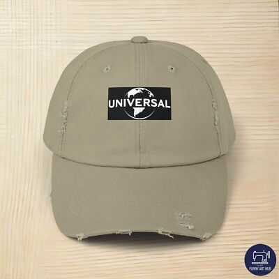 Universal Pictures Film Studio Logo Unisex Distressed Cap