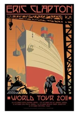 Eric Clapton 2011 South America World Tour Silkscreen Poster signed Ron Donovan