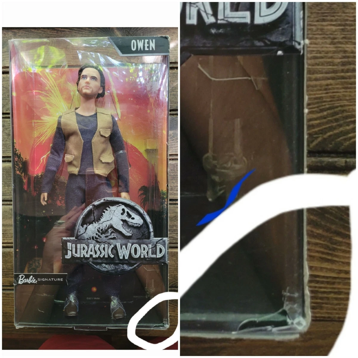 New JURASSIC WORLD OWEN BARBIE SIGNATURE DOLL MATTEL in Box