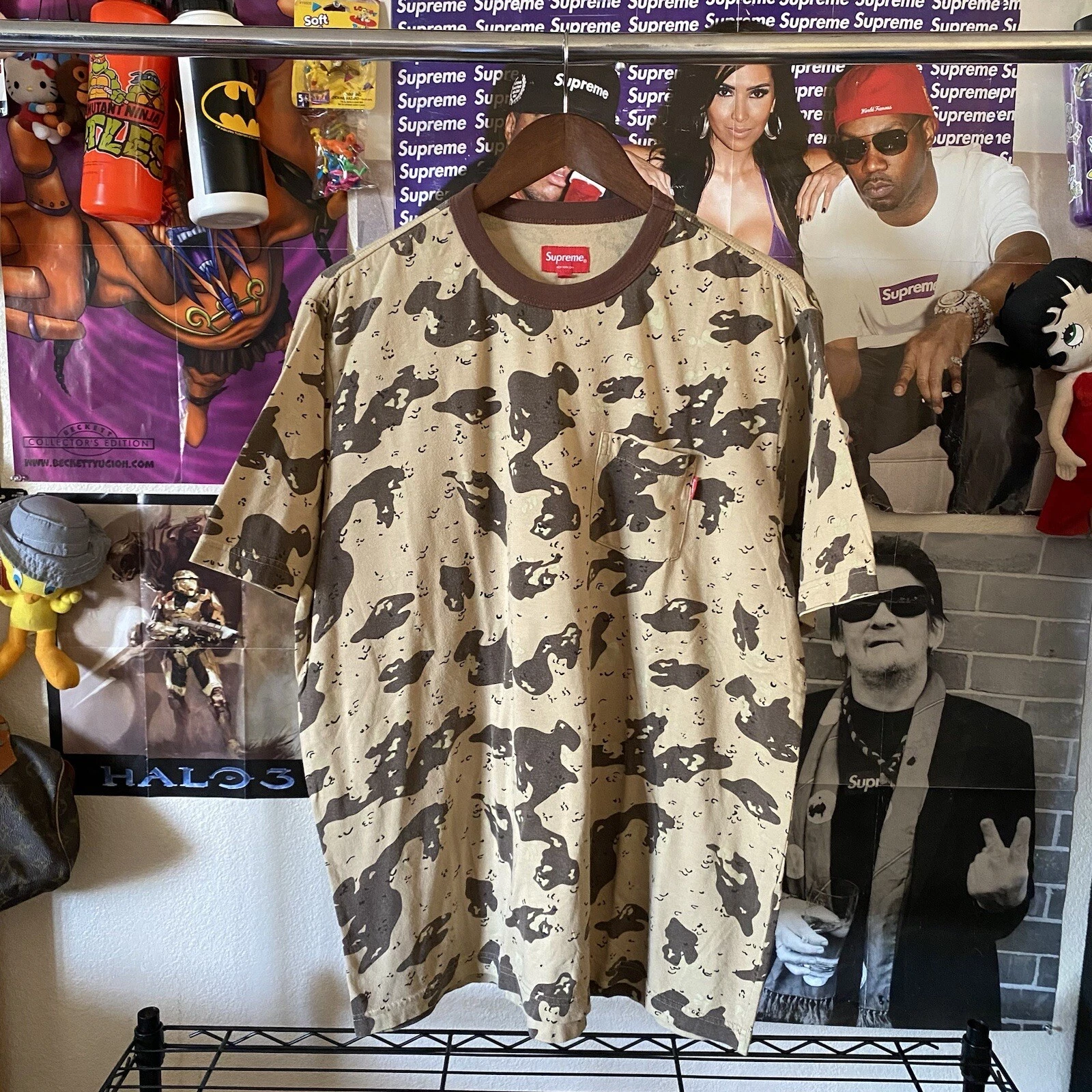 Supreme Pocket T Shirt Chip Camouflage Tan 2012