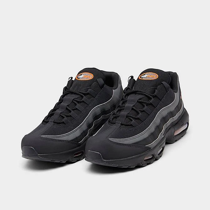 MEN S NIKE AIR MAX 95 CASUAL SHOES Black Safety Orange Iron Grey