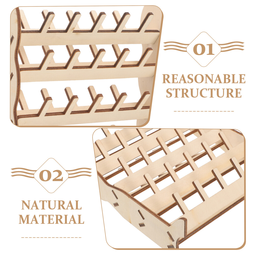 Spool Wooden Holder Rack Embroidery Thread Organizing Sewing Thread Organizer