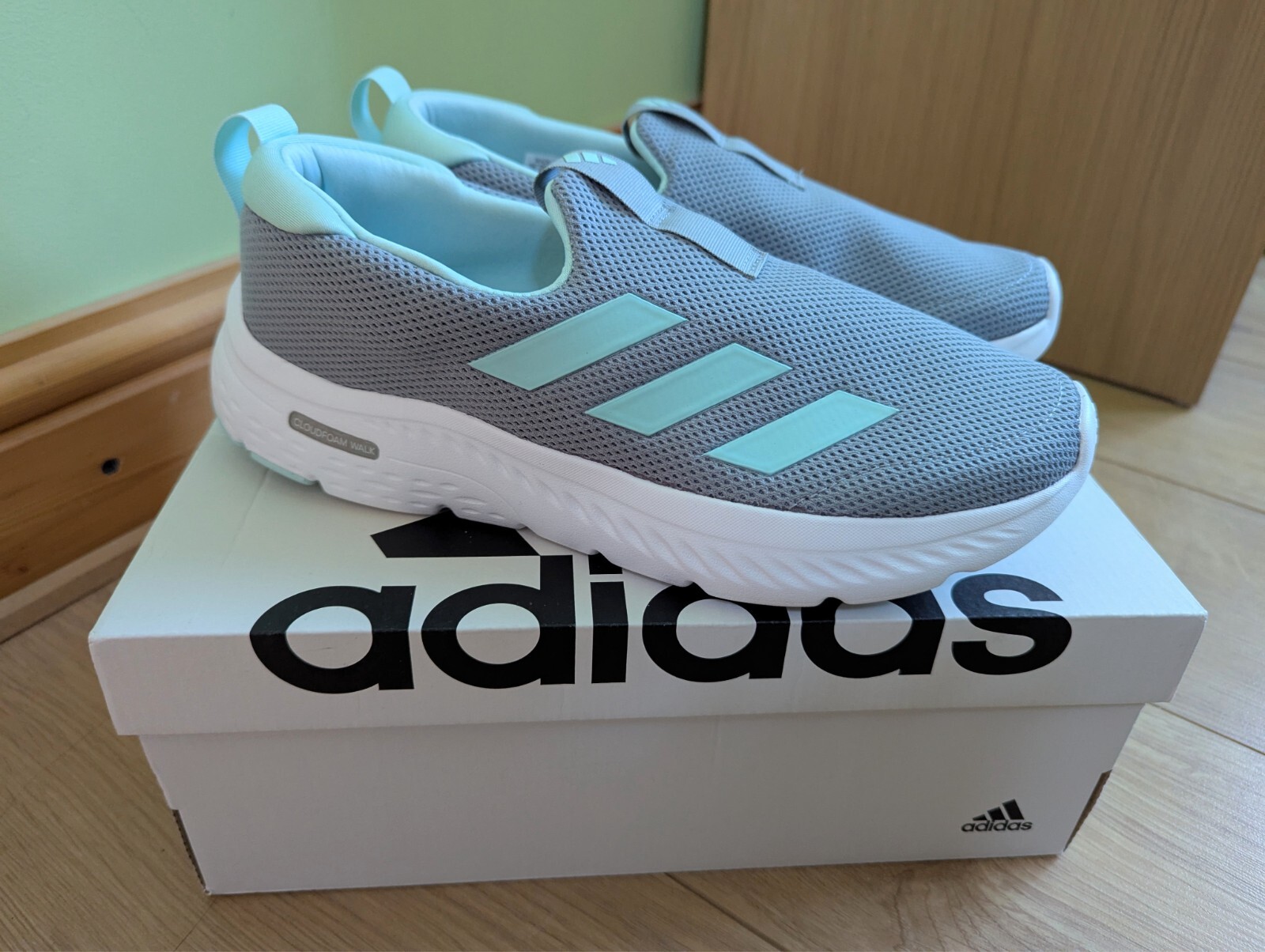 SAOLA Adidas Cloudfoam Move Sock scarpe da ginnastica donna grigio acqua taglia 6 5 (indossate solo una volta)