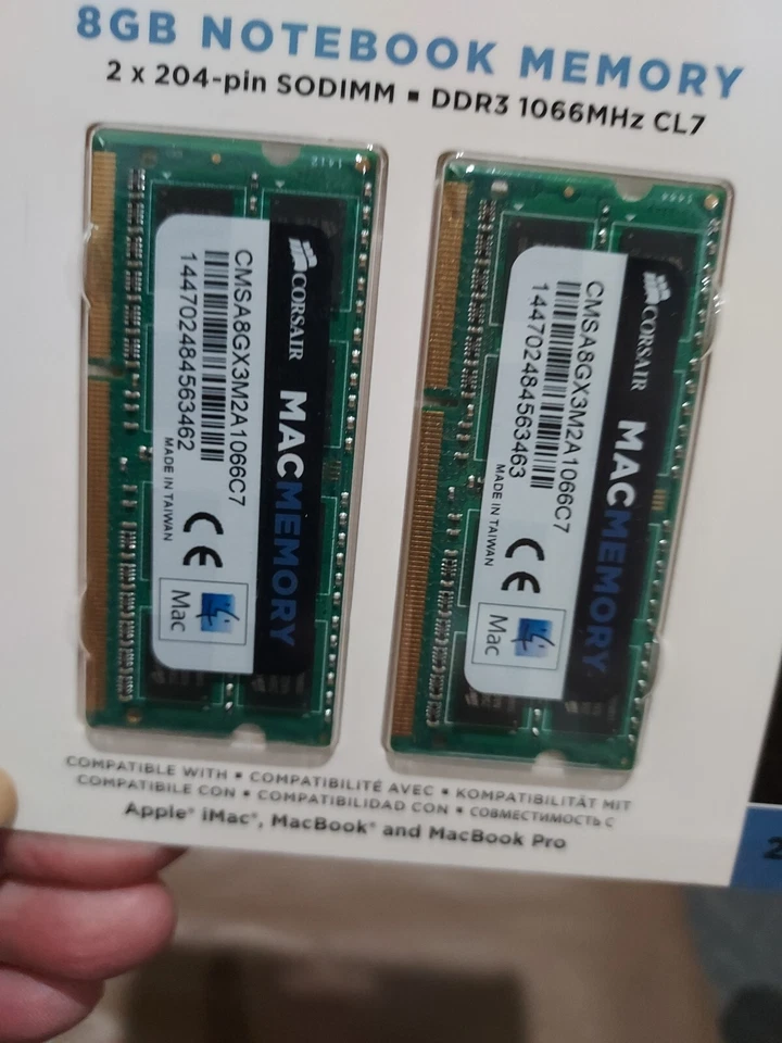 Corsair 2x4GB  Mac Memory card  for Apple, IMac,MacBook - Image 3 of 3