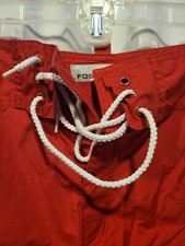 Men's Red Fossil Beach Issue Board Shorts Size 34 EUC