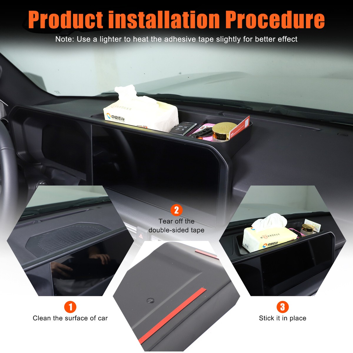 Navigation screen Organizer storage box For Toyota Land Cruiser
