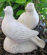 Pareja de palomas, paloma, pájaro, madera en blanco para tallar usted mismo