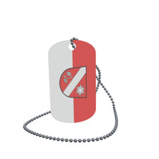 Dog Tag Flag St. Urban Carinthia Dog Tag Aluminium 30 x 50 mm