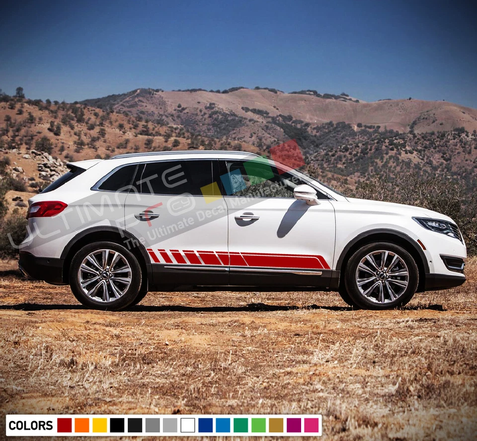 Decal sticker Stripe turbo For Lincoln MKX Carbon mirror Brakes Rims Tyre Sport - Image 3 of 4