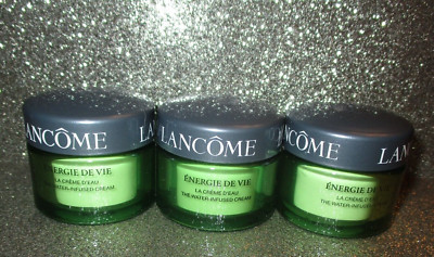 3x Lancome Energie De Vie THE WATER INFUSED CREAM 0.5oz/ 15ml EACH