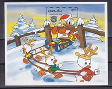 TIMBRE STAMP BLOC ILES GRENADE Y&T#127 DISNEY DONALD  NEUF**/MNH-MINT 1984 ~A45