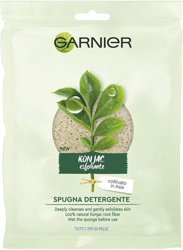 Очищающая губка для лица Garnier Organic Konjac Botanical натуральная веганская нежная пенка для умывания 4990₽
