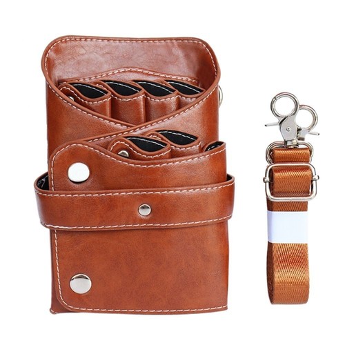 Hair Scissors Bag with Waist Shoulder Belt PU Shears Hairdressing Tool Bag - Picture 11 of 17