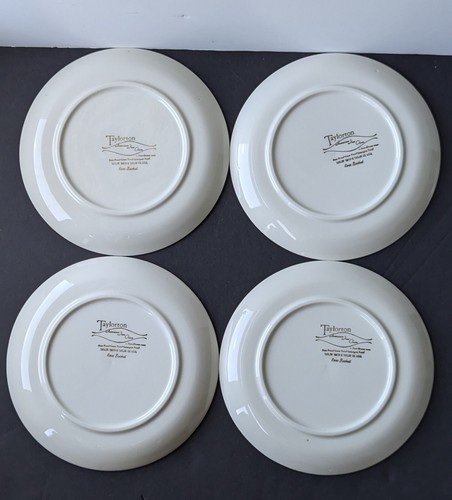 Set Of 4 Vtg MCM Pink ROSE SACHET Taylor Smith TAYLORTON 8" Lunch Salad Plates - Picture 8 of 17